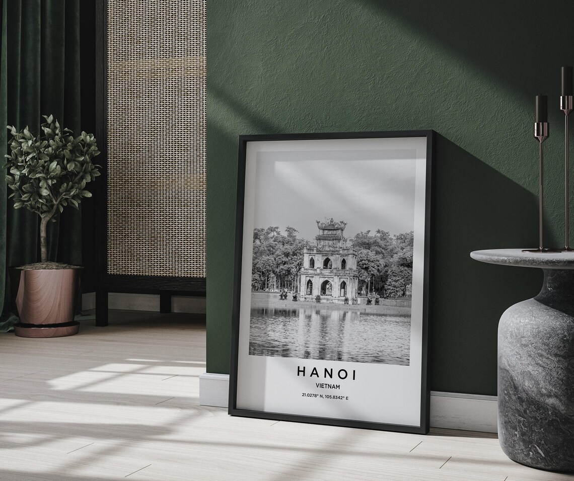 Hanoi Travel Poster, Travel & Places Map - Image 2