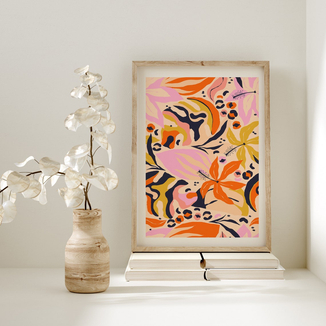 Pretty Tropical Art Print Bright Wall Decor Fun Poster A5 A4 A3 A2 Dining Room Flower Print Gallery Wall Gift Birthday Present - Image 2