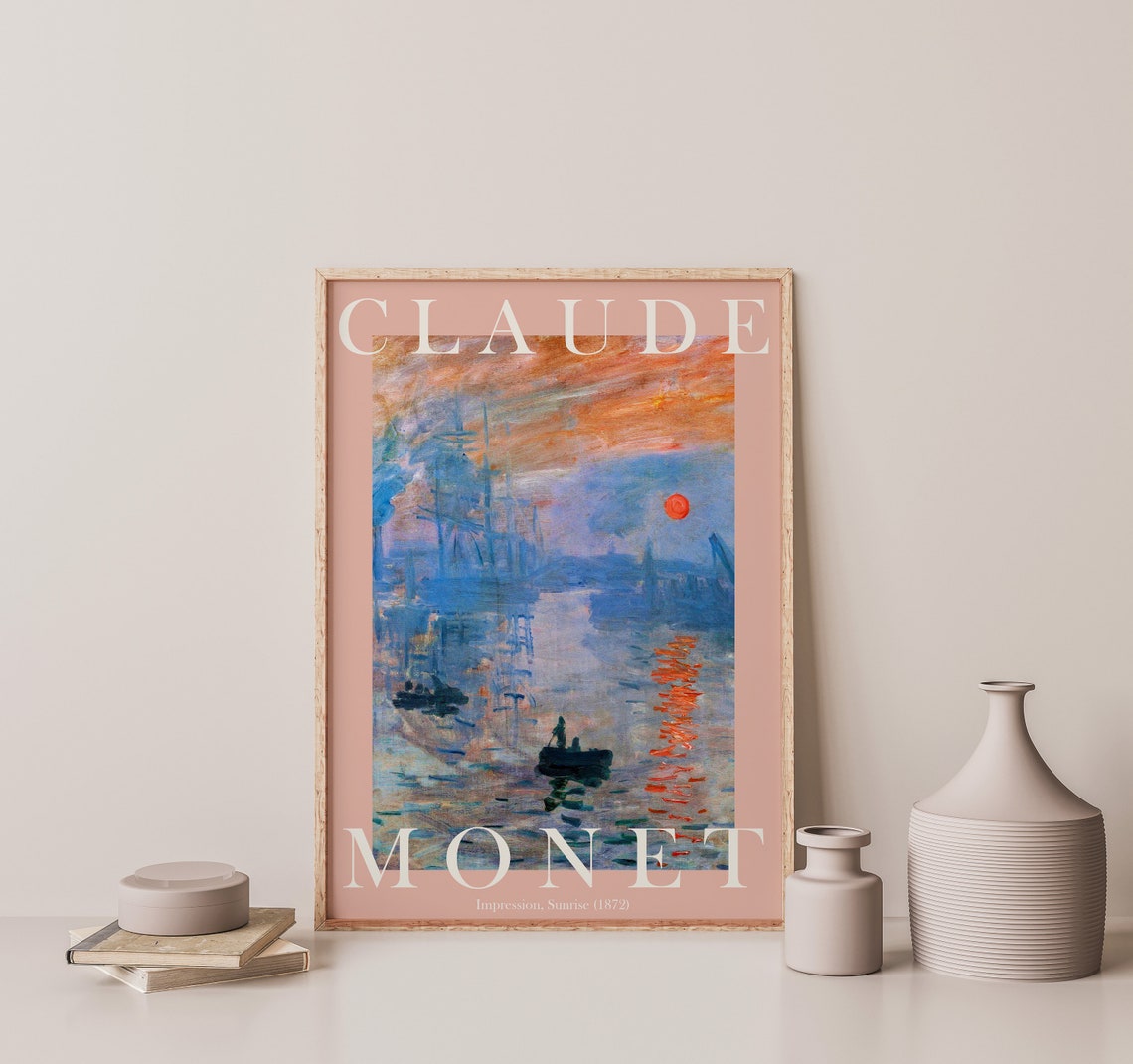 The Iconic Claude Monet Impression Sunrise 1872 Harbor Poster - Image 2