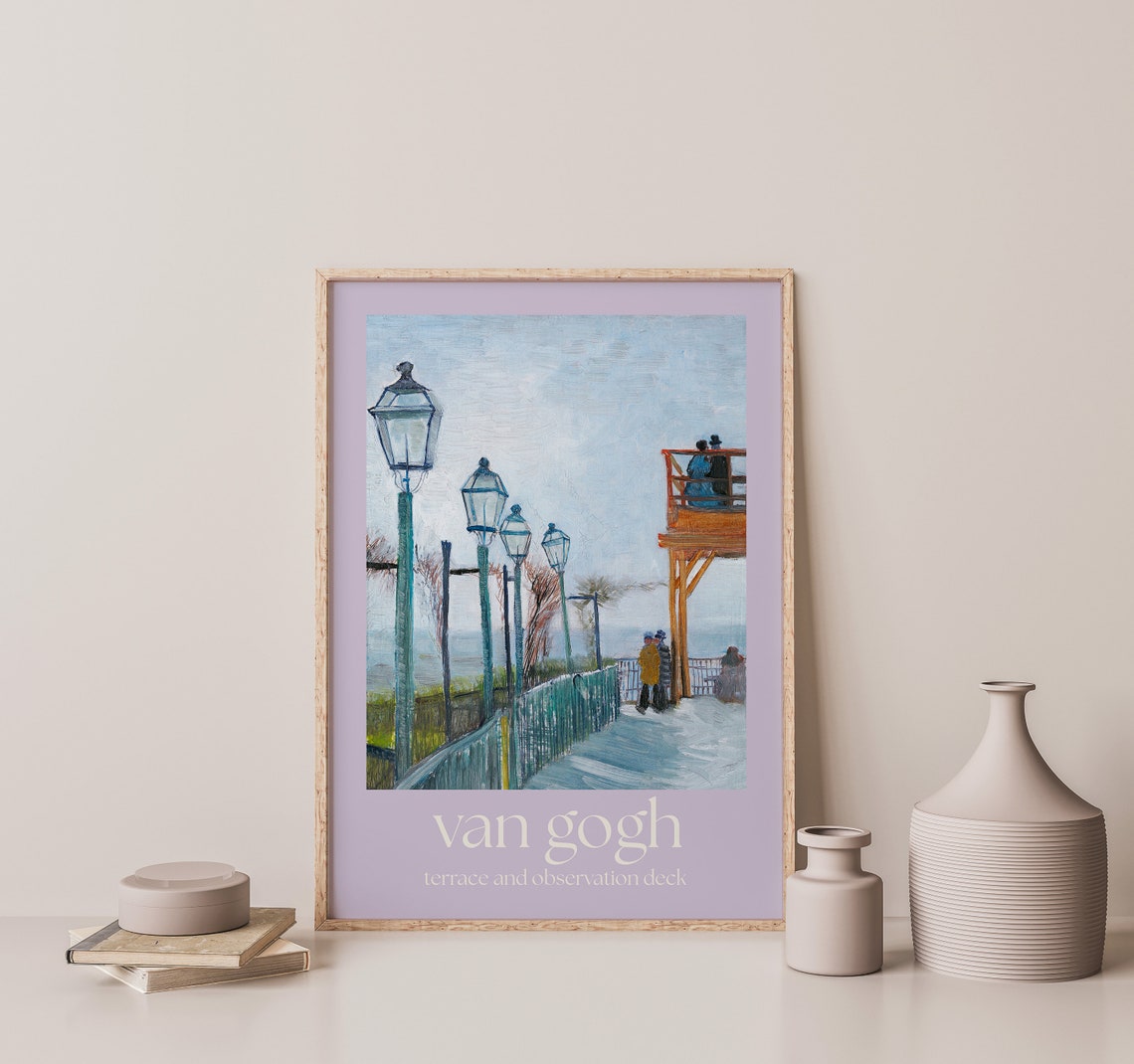Van Gogh Terrace and Observation Deck Impressionist Art Poster - Image 2