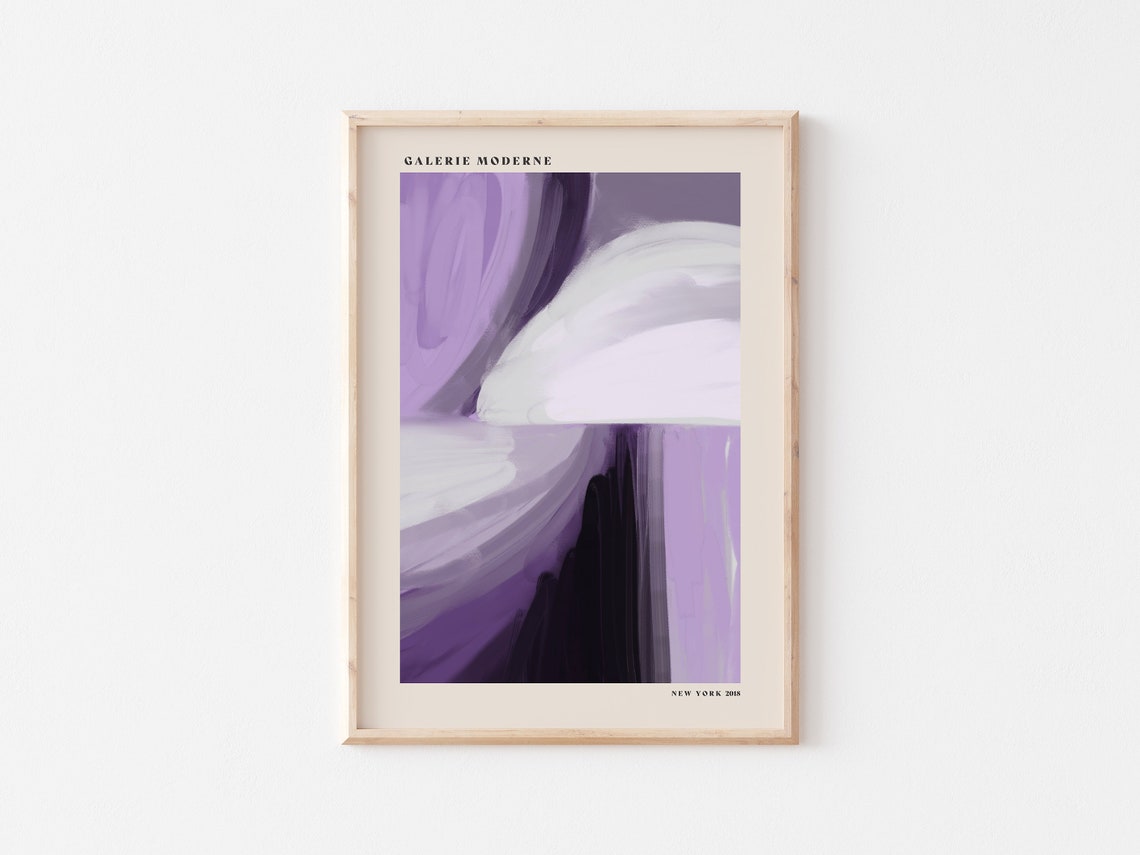 Purple Lavender Abstract Brushstroke Galerie Moderne Art Poster - Image 3