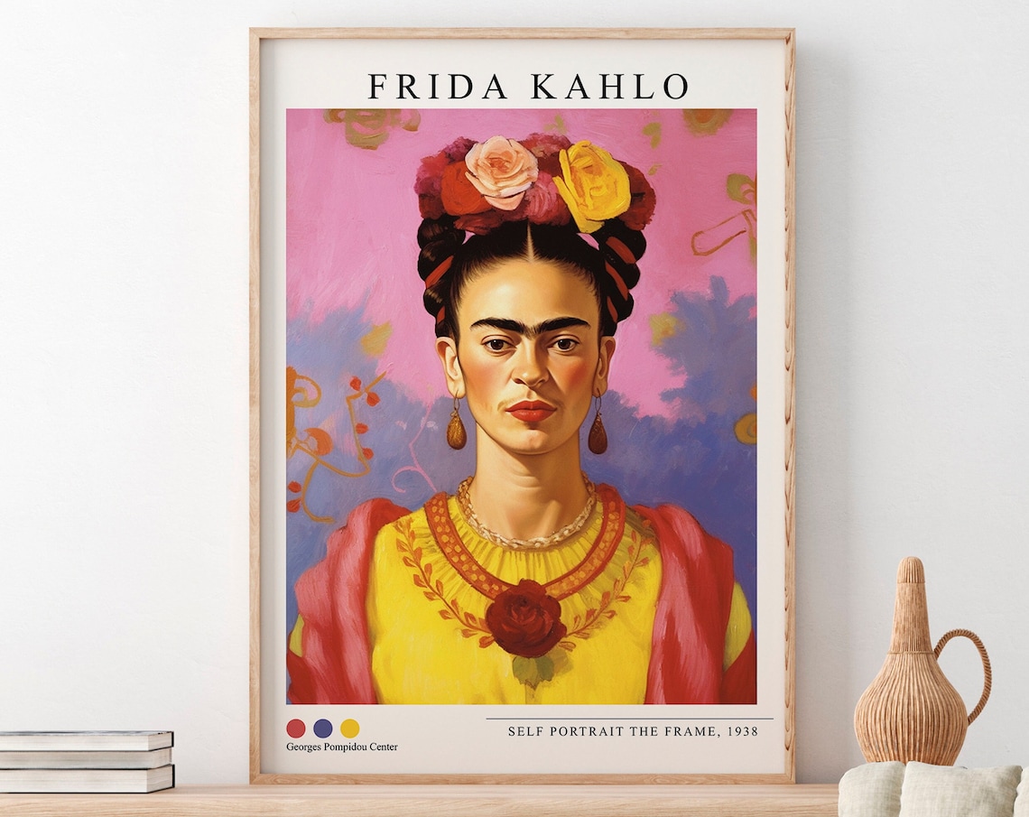 Frida Kahlo Portrait Painting, Feminist Poster