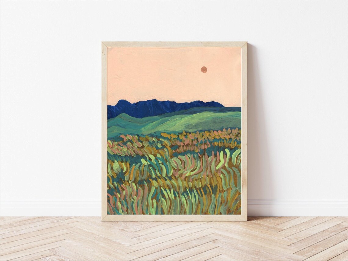 Big Bend National Park Abstract West Texas Travel Poster