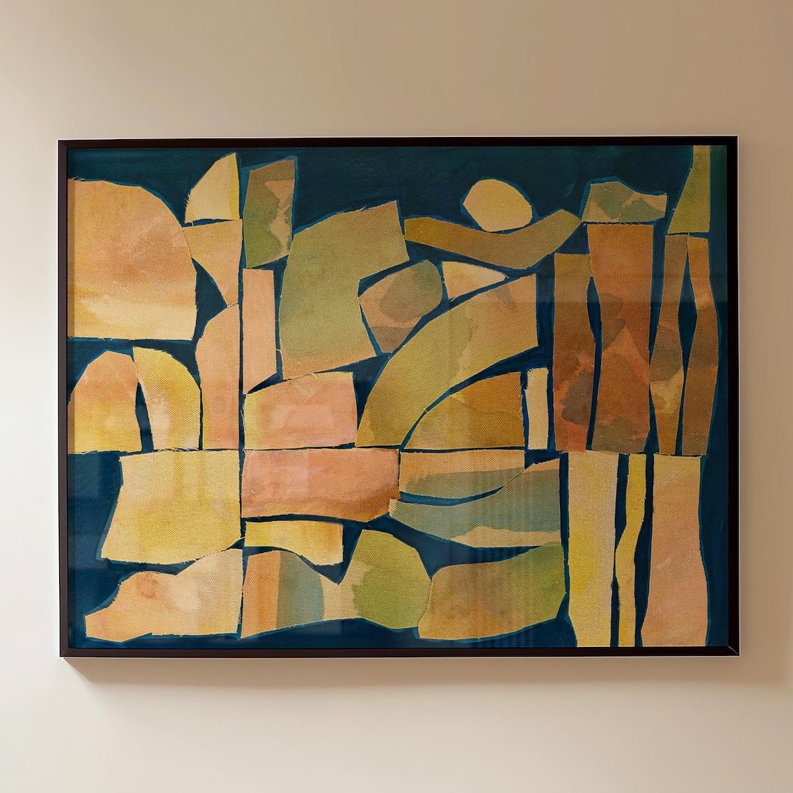 Abstract Desert Art Print, Mid-Century Southwest Landscape