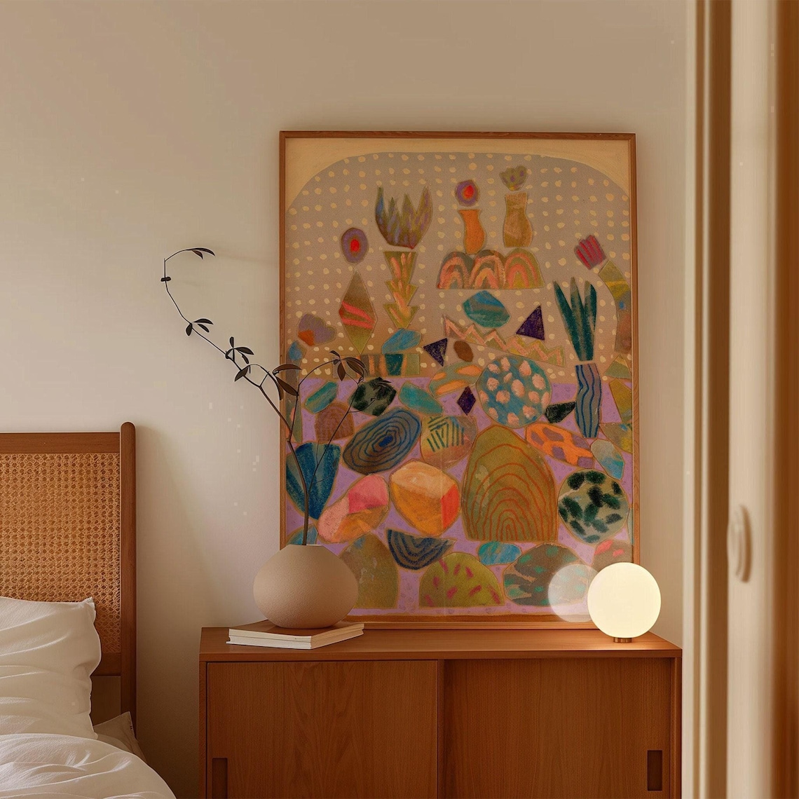 Midcentury Modern Rock Collage Desert Art Print