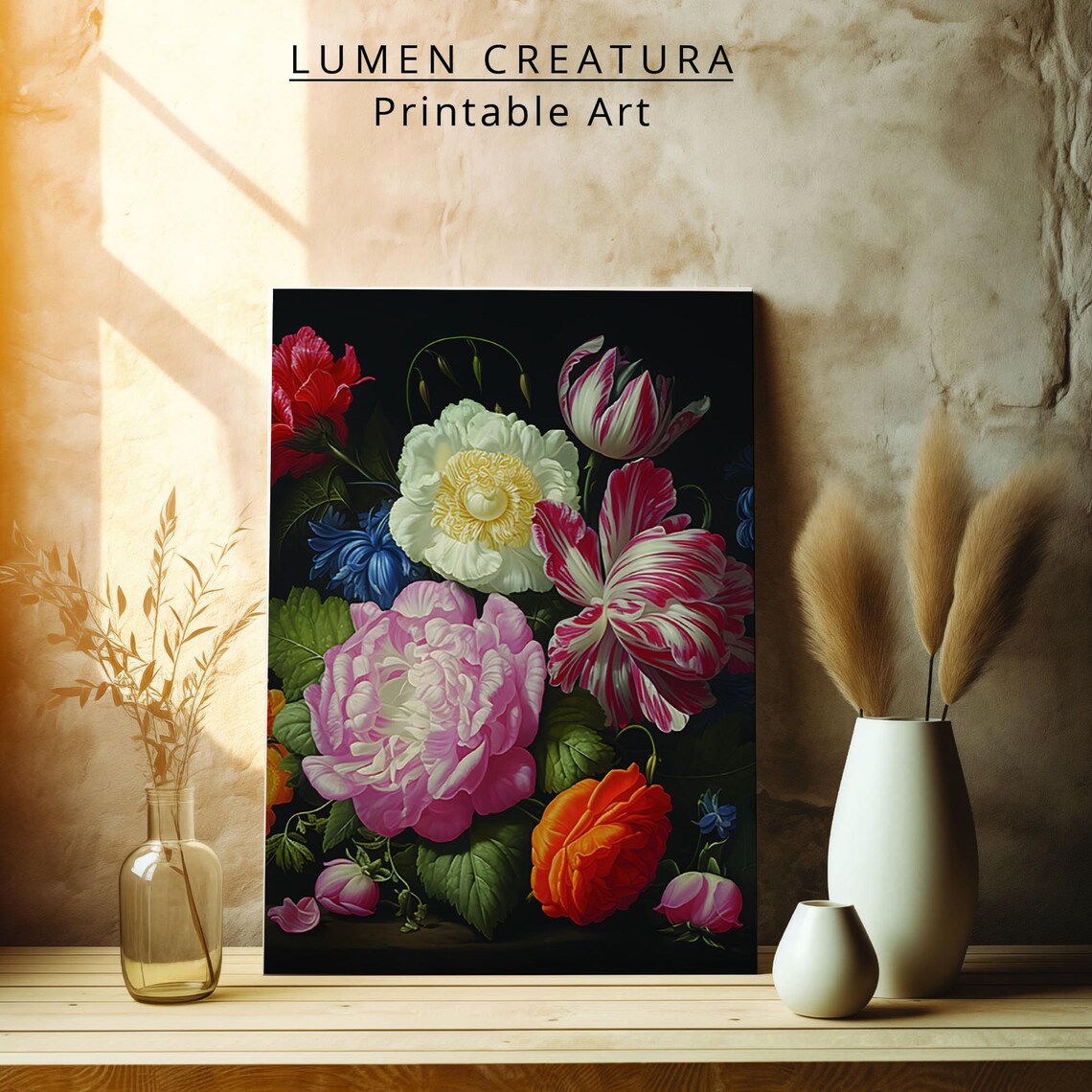 Vibrant Floral Bouquet, Nature Inspired Art Print - Image 3
