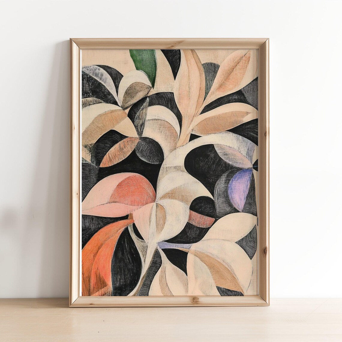 Vintage Abstract Botanical Floral Bouquet Art Print