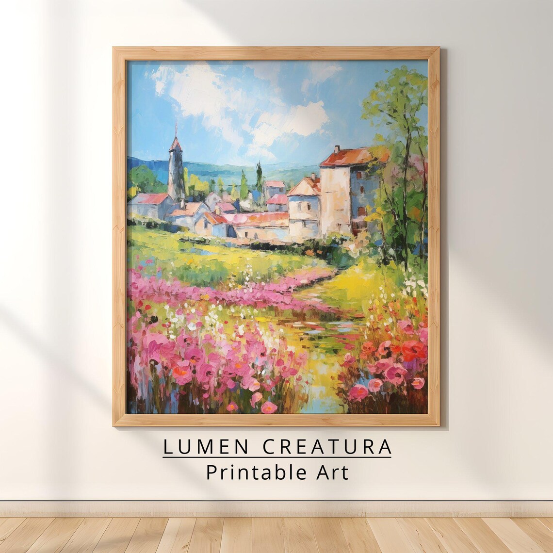 European Countryside Landscape, Vintage Art Print - Image 2