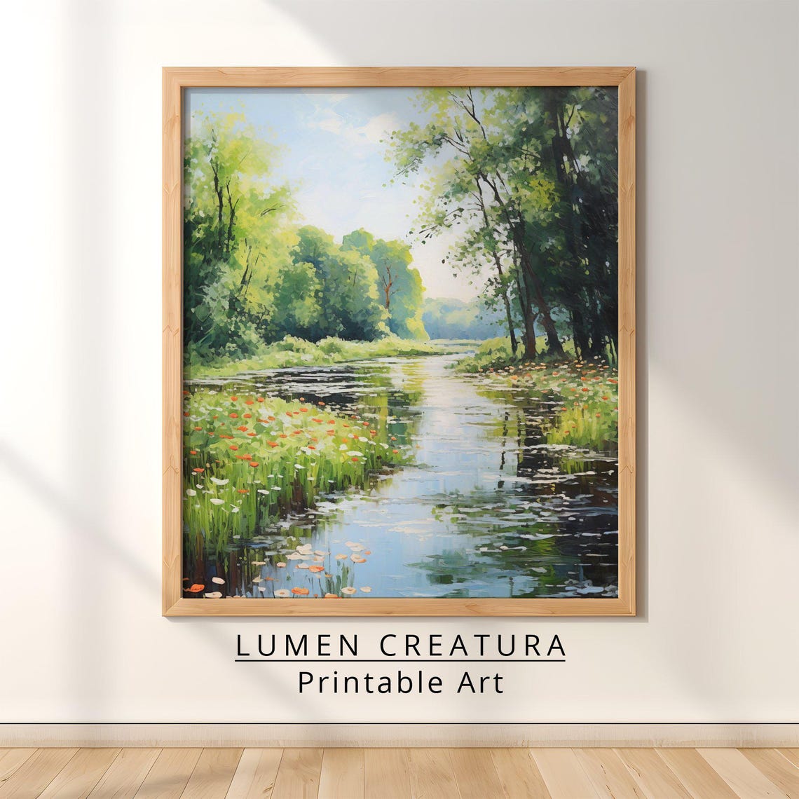 River Landscape Vintage Art Print - Image 2