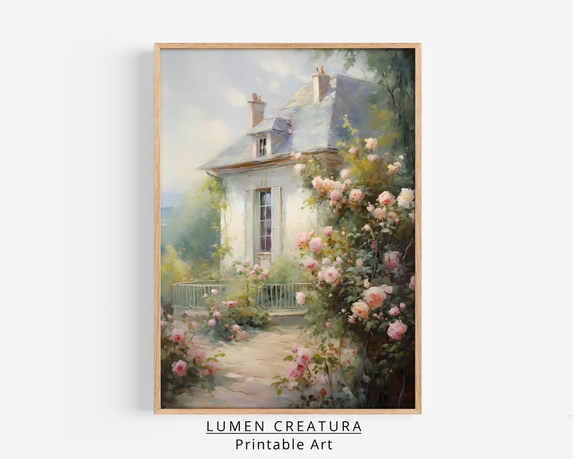 Old House Farmhouse Print, Vintage French Countryside - Image 4