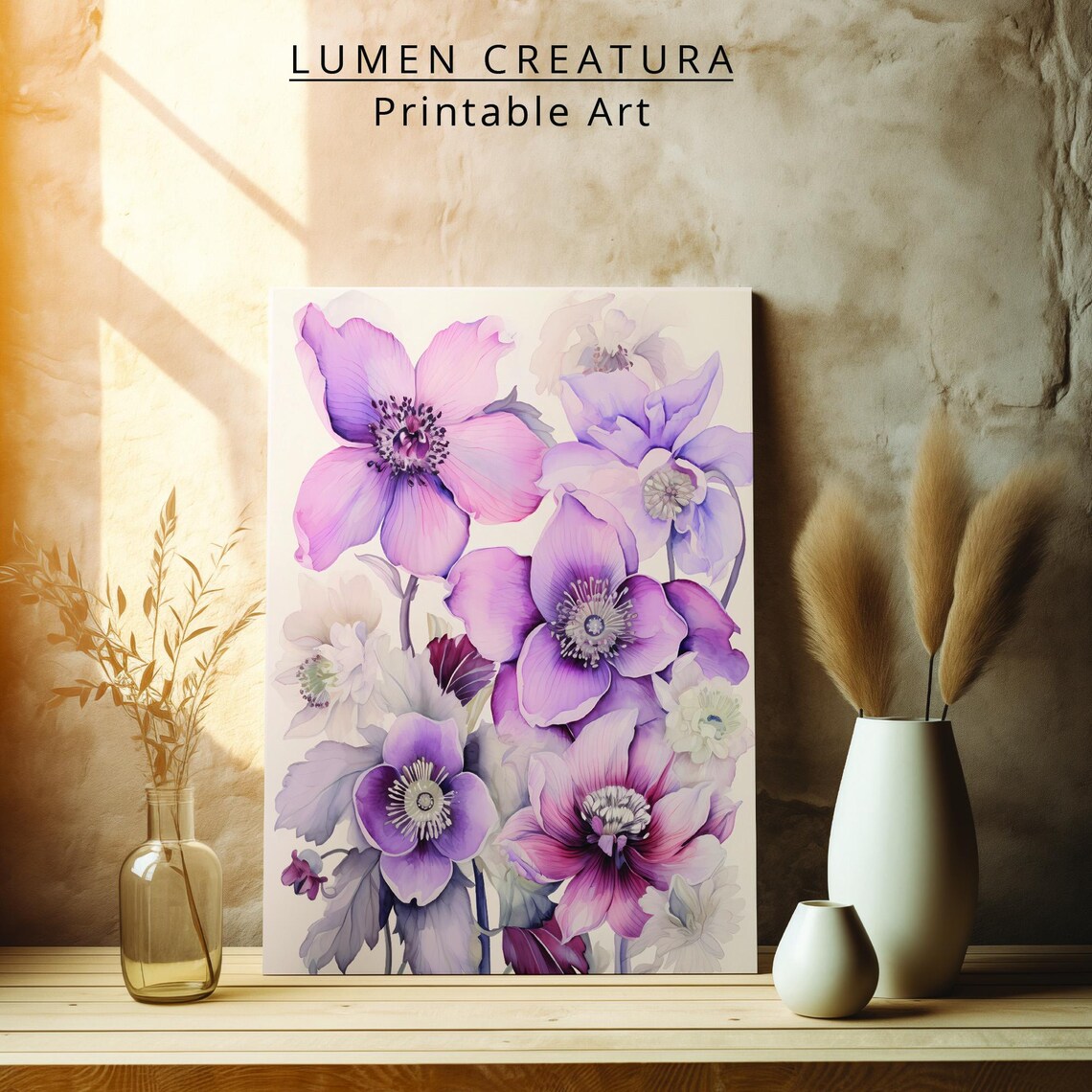 Floral Prints Vintage Botanical Pattern Art Print - Image 3