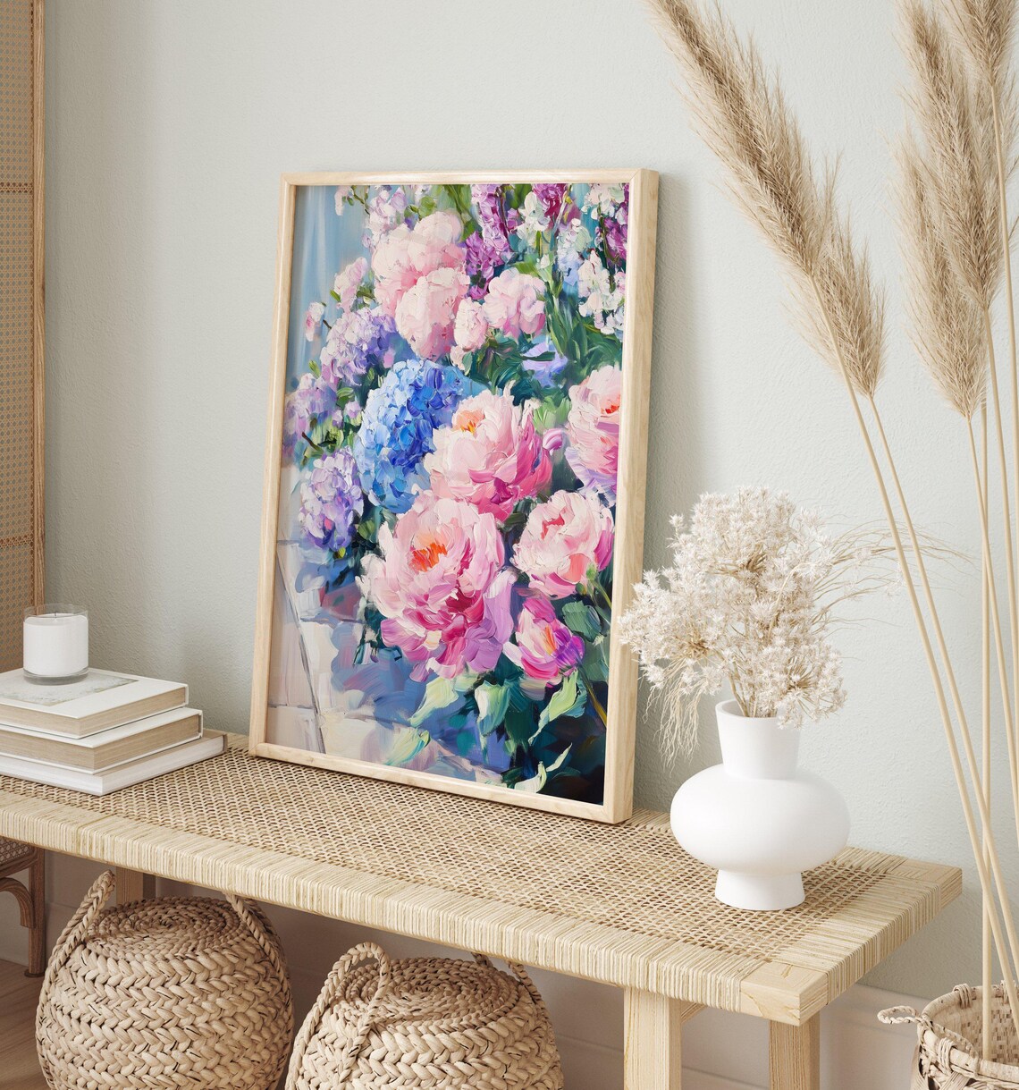 Spring Flower Garden, Muted Vintage Botanical Art - Image 2