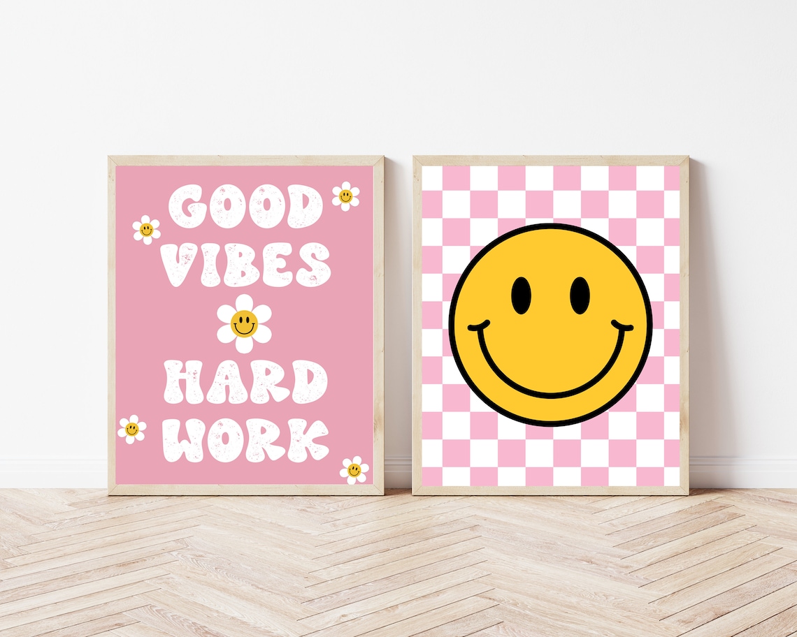 Retro Classroom Wall Art Bundle, Groovy Decor