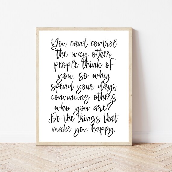 Do the Things That Make You Happy Self Worth Affirmation Poster