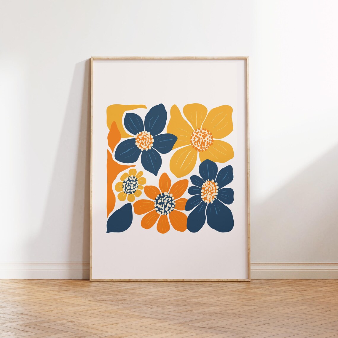 Eclectic Flowers Abstract Floral Art Poster