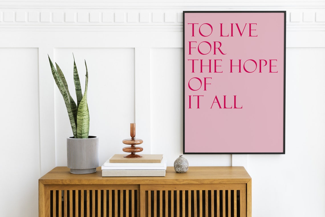 Taylor Swift To Live For The Hope Of It All Lyrics Wall Poster - Image 2