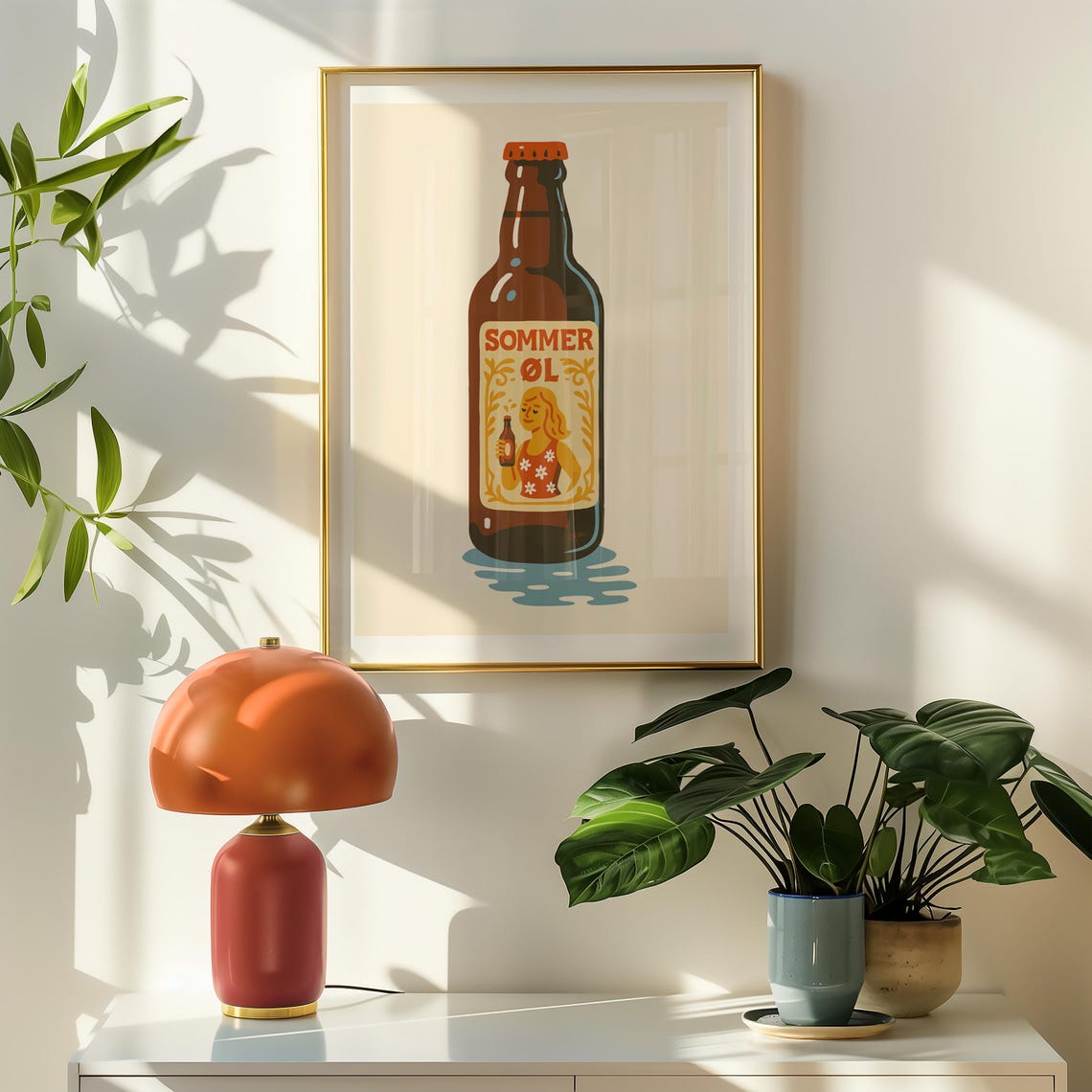 Beer Bottle Illustration, Modern Kitchen Decor - Image 5