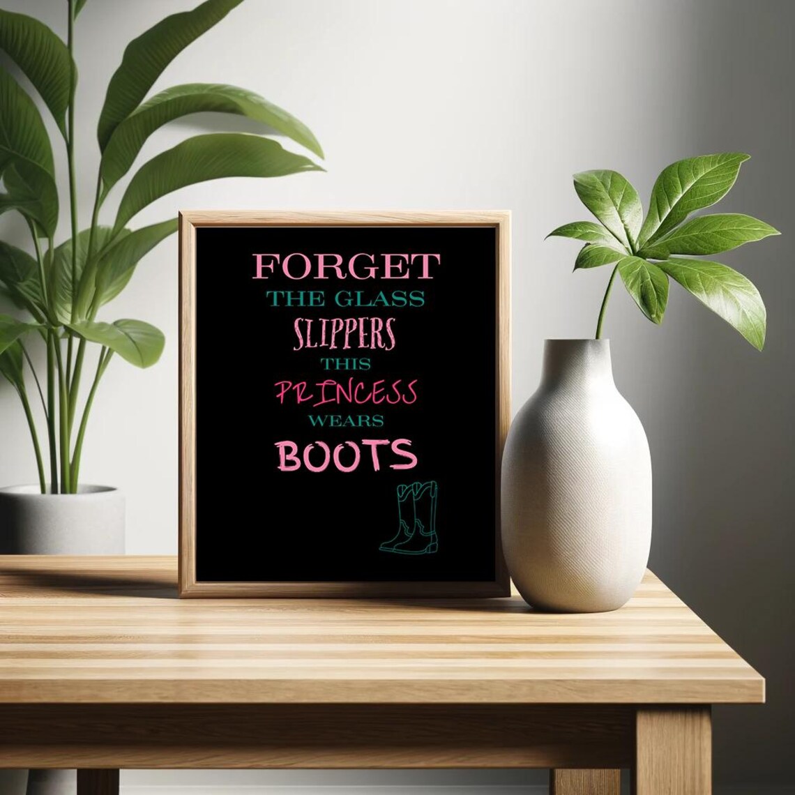 Forget The Glass Slippers This Princess Wears Cowboy Boots Print - Image 2