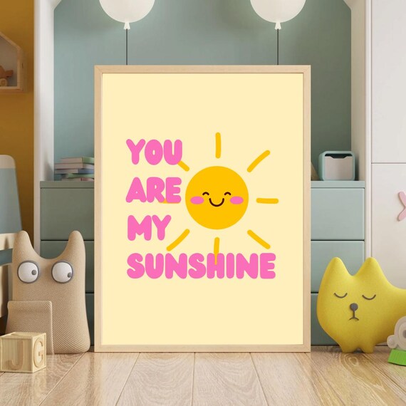 Sunshine Nursery Print Positive Quote Wall Art