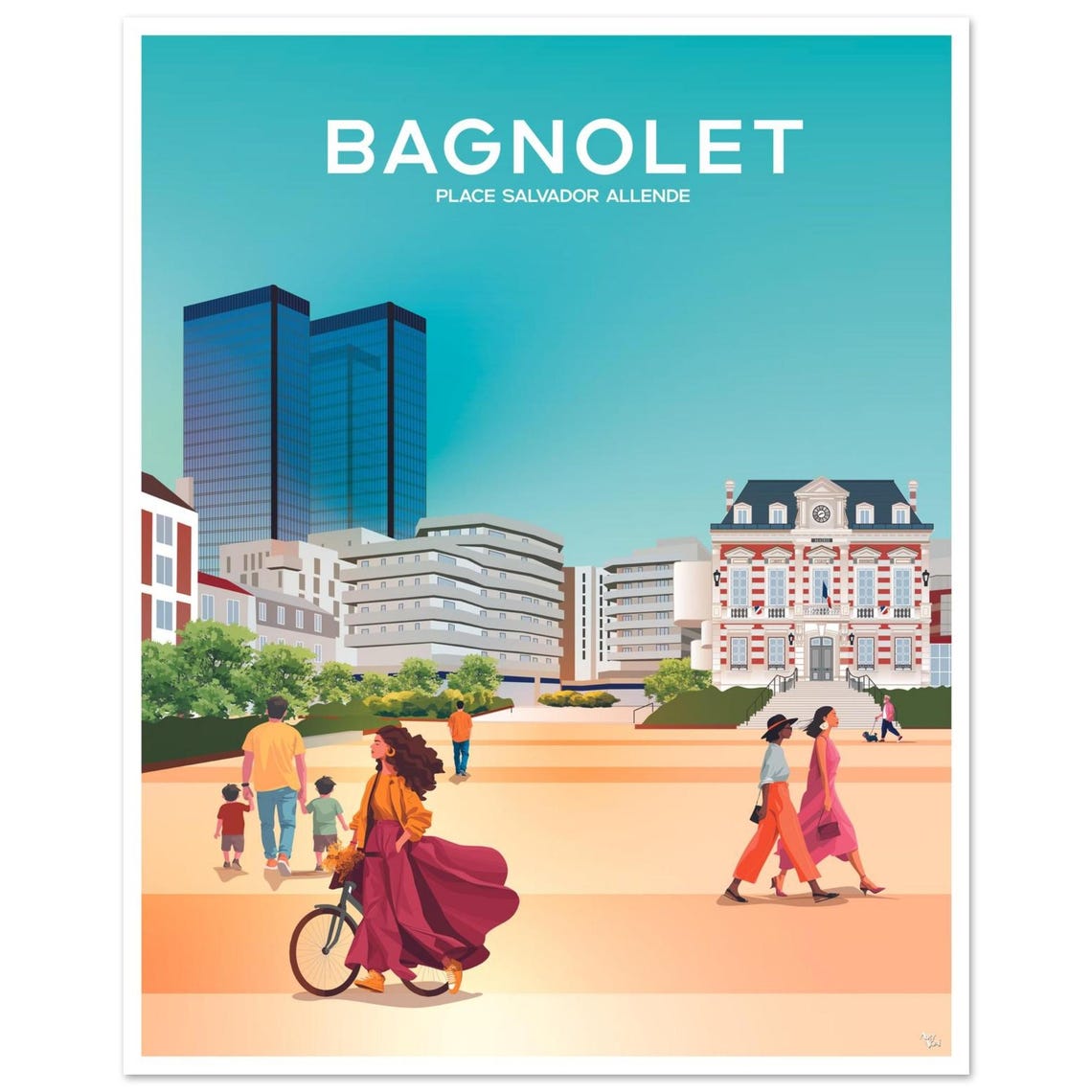 Bagnolet Center Poster Print