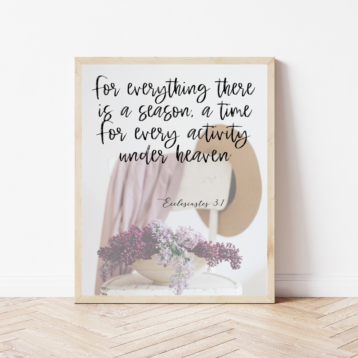 Christian Wall Art Prints Ecclesiastes 3 Rustic Decor Scripture Home Farmhouse Signs