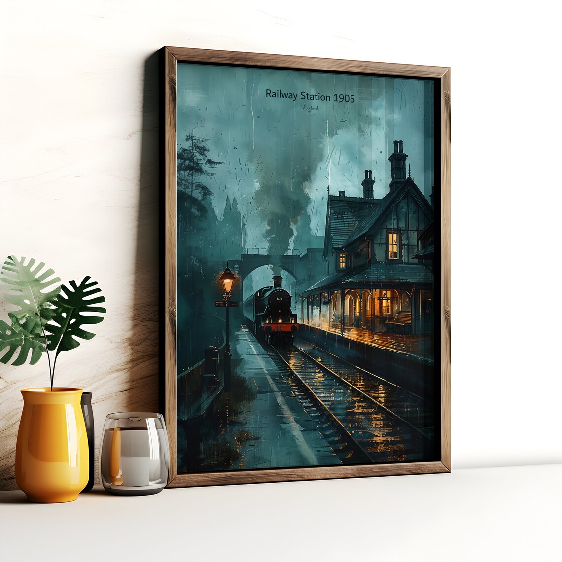 Historic Train Station - England Travel Poster - Image 2