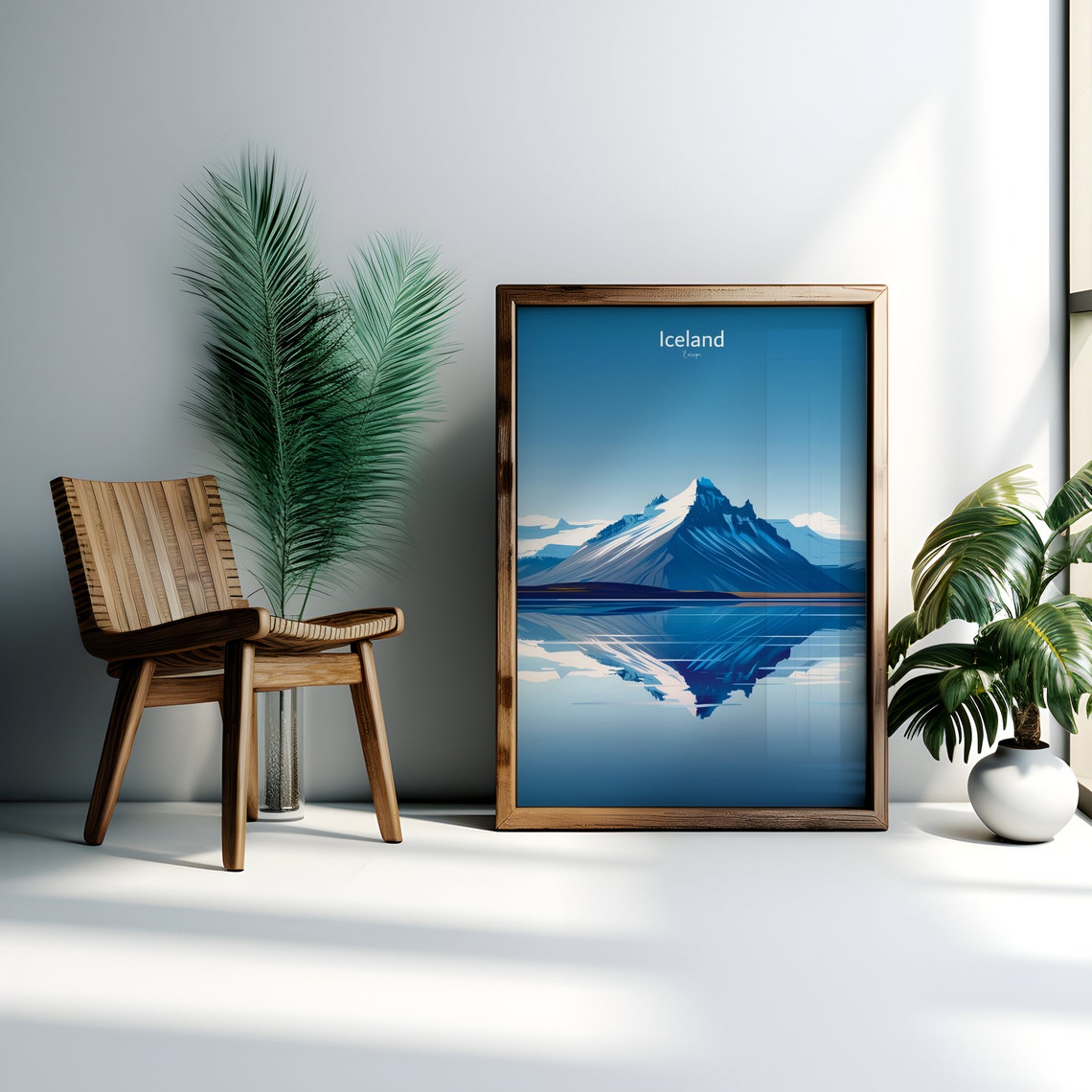 Iceland Lonely Mountain, Modern Travel Poster - Image 2
