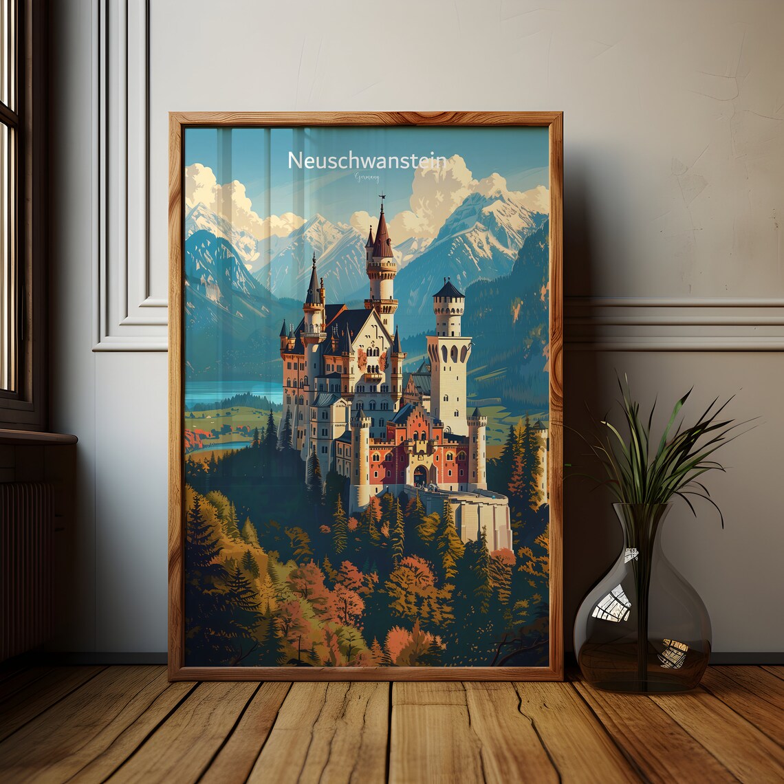 Neuschwanstein Castle - Fairytale Travel Poster