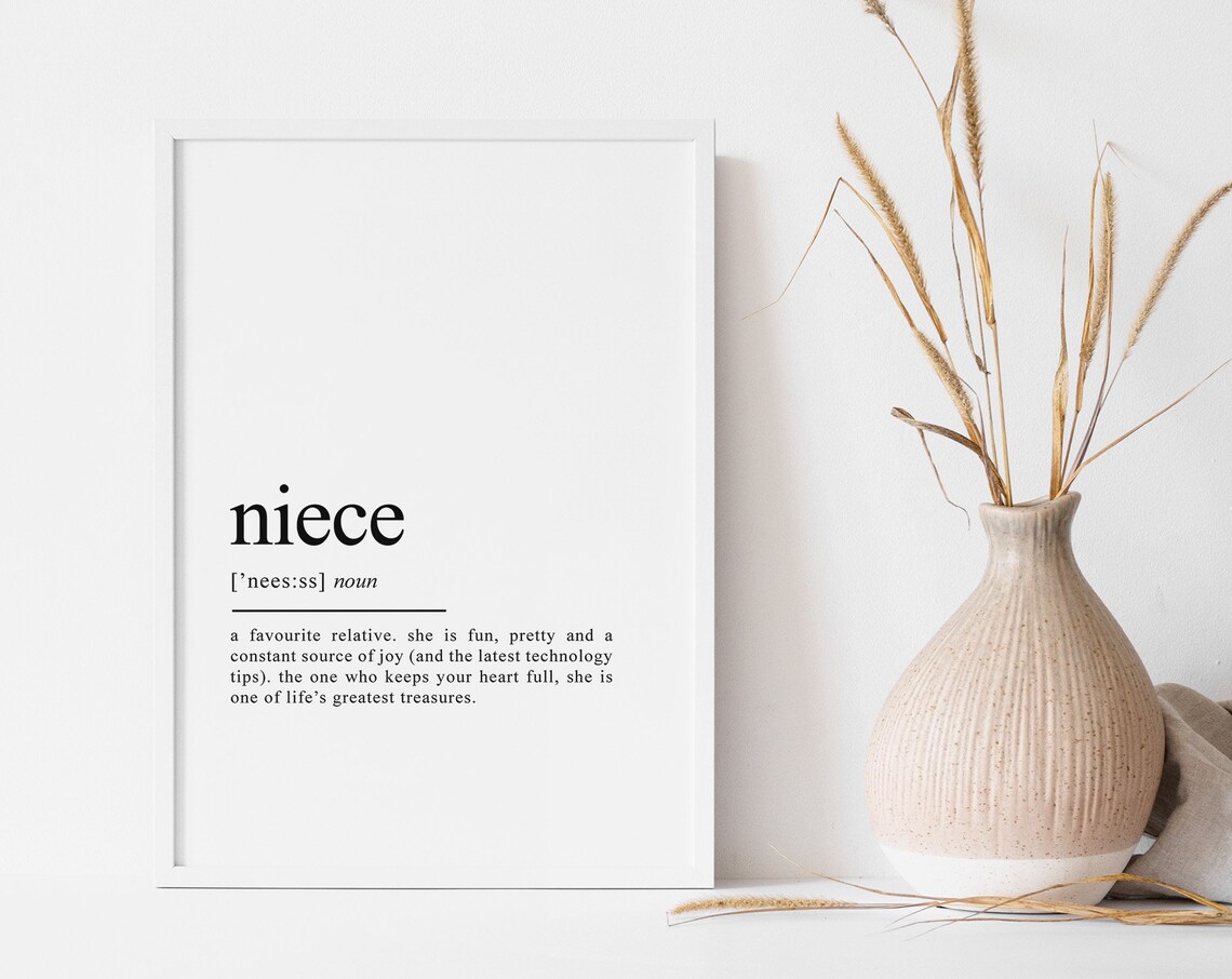 Niece Definition Dictionary Art Print, Gift For Her - Image 2