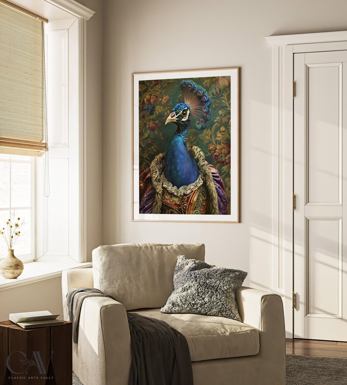Peacock Royal Renaissance Portrait Vintage Poster - Image 4