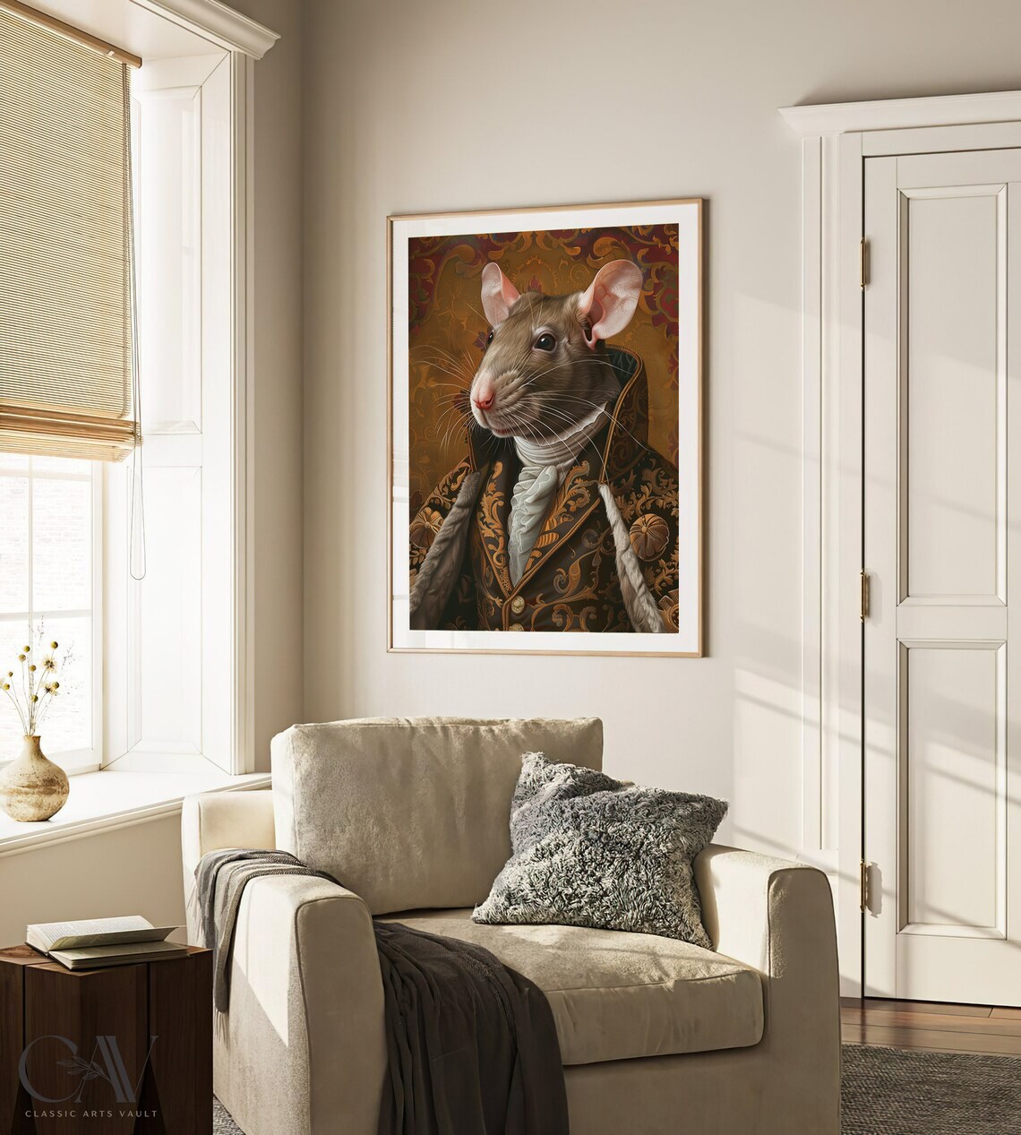 Rat Royal Renaissance Portrait, Vintage Poster Print - Image 3