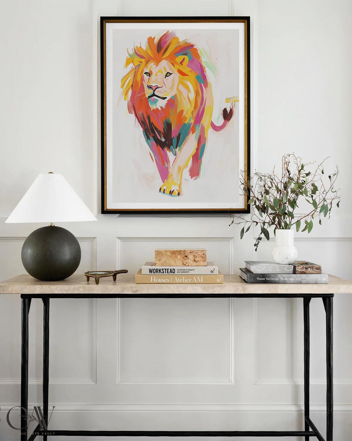 Colorful Standing Lion Modern Pop Art Wildlife Animal Poster - Image 4