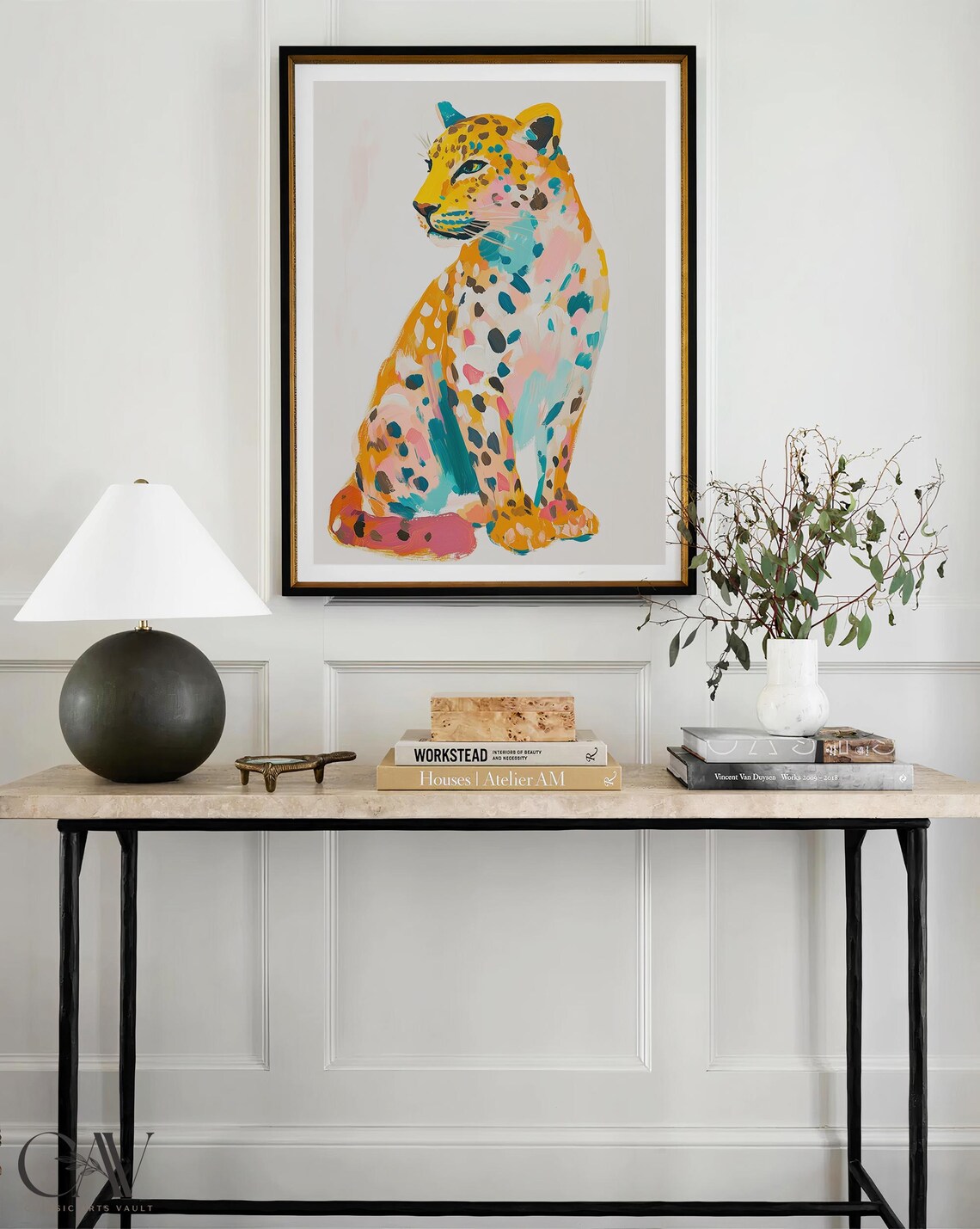 Colorful Cheetah Sitting Modern Pop Art Wildlife Animal Poster - Image 3