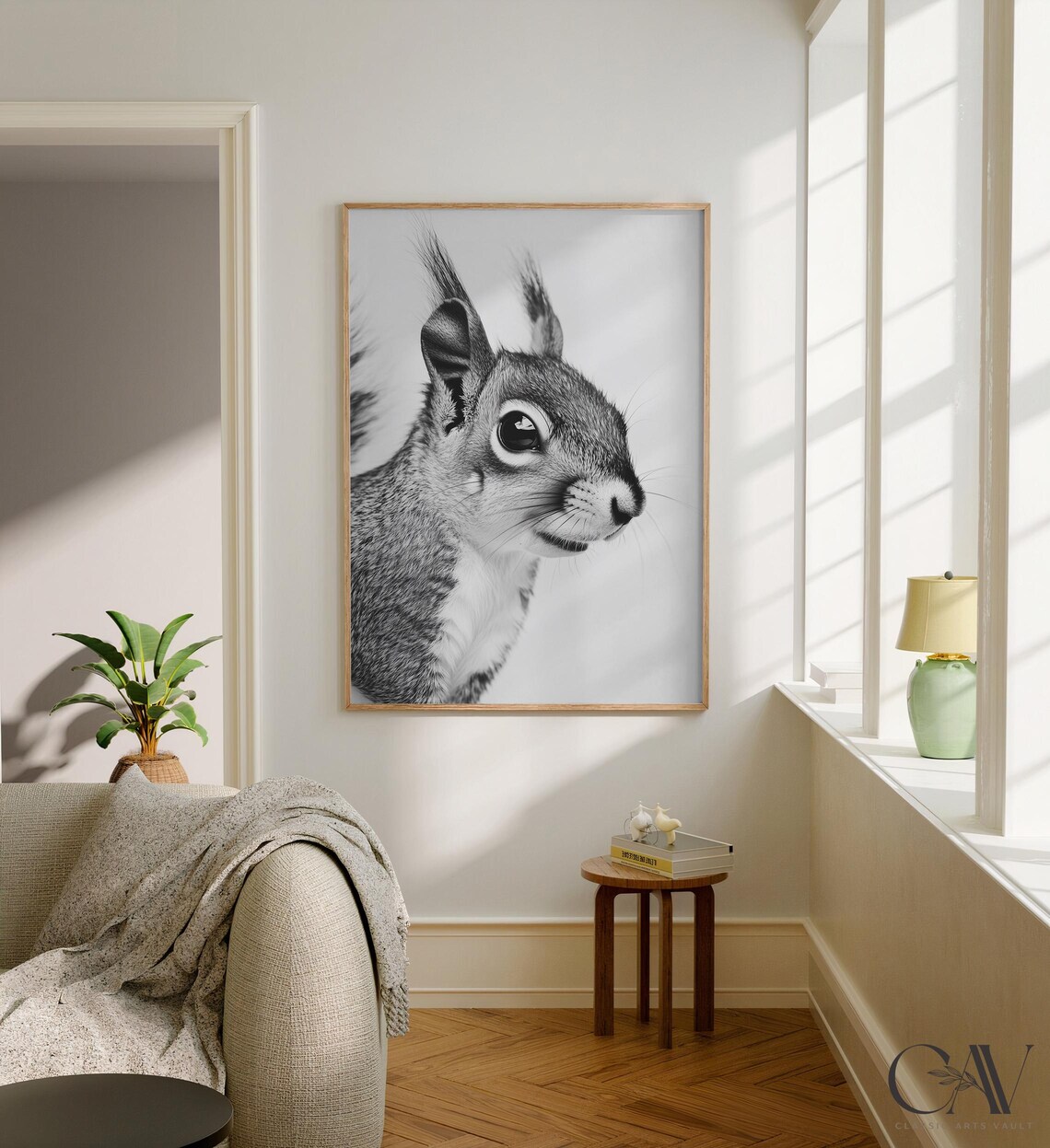 Squirrel Fashion Magazine Inspired Poster, Animal Portrait - Image 2