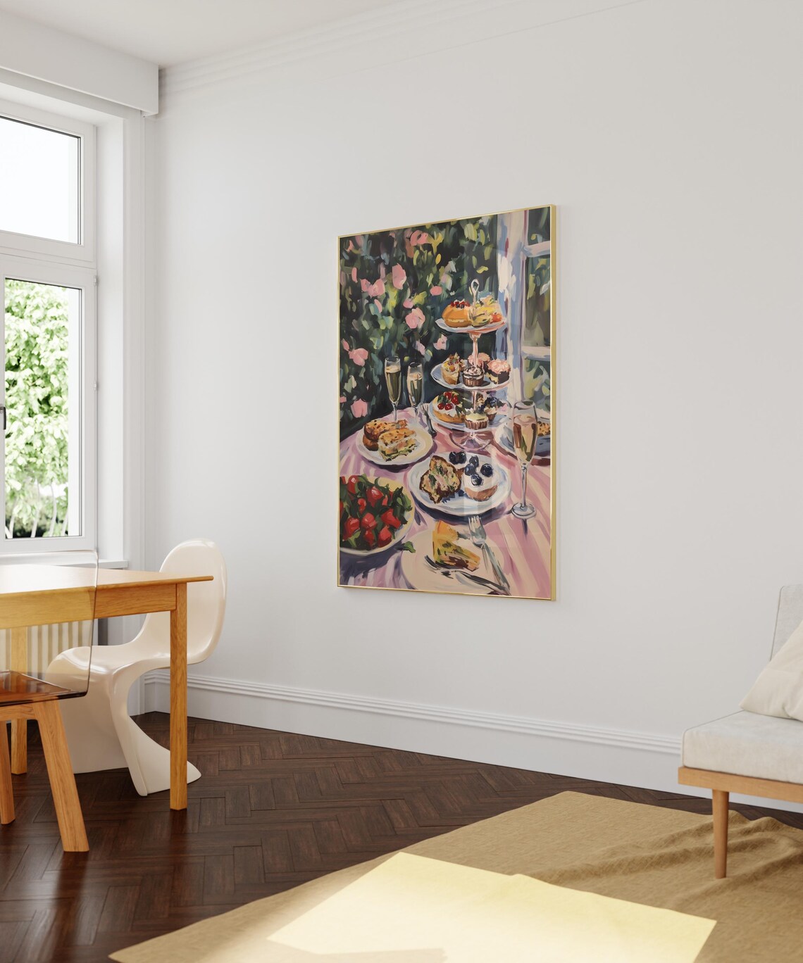 Floral Cake Afternoon Tea Art Print, Country Kitchen - Image 2