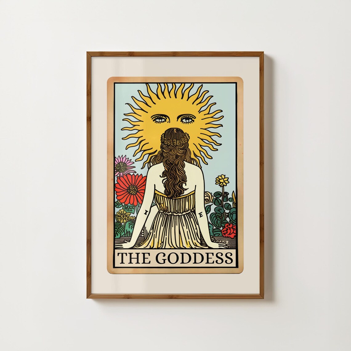 Goddess Tarot Card Art Print, Boho Mystical Decor