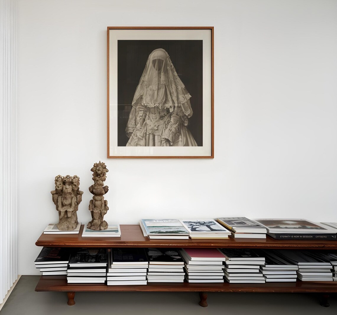 Ghost Bride Lace Veil Gothic Victorian Dark Portrait Style Poster - Image 3