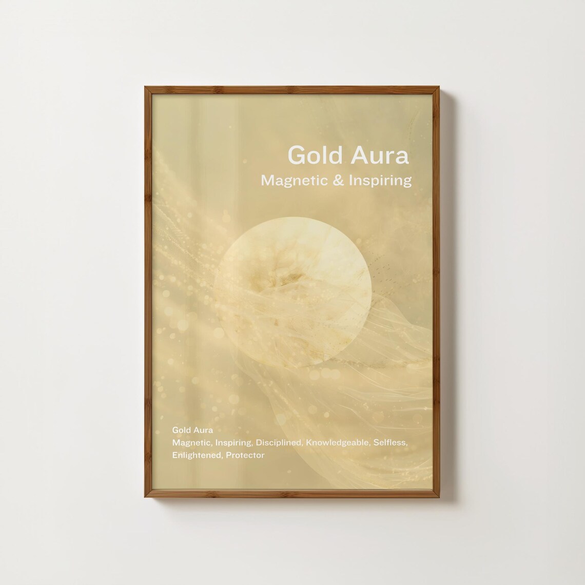 Gold Aura Magnetic and Inspiring Golden Light Spiritual Wall Poster