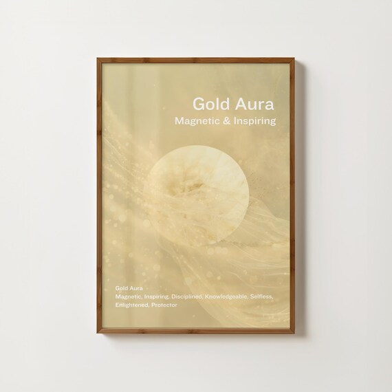 Gold Aura Magnetic and Inspiring Golden Light Spiritual Wall Poster