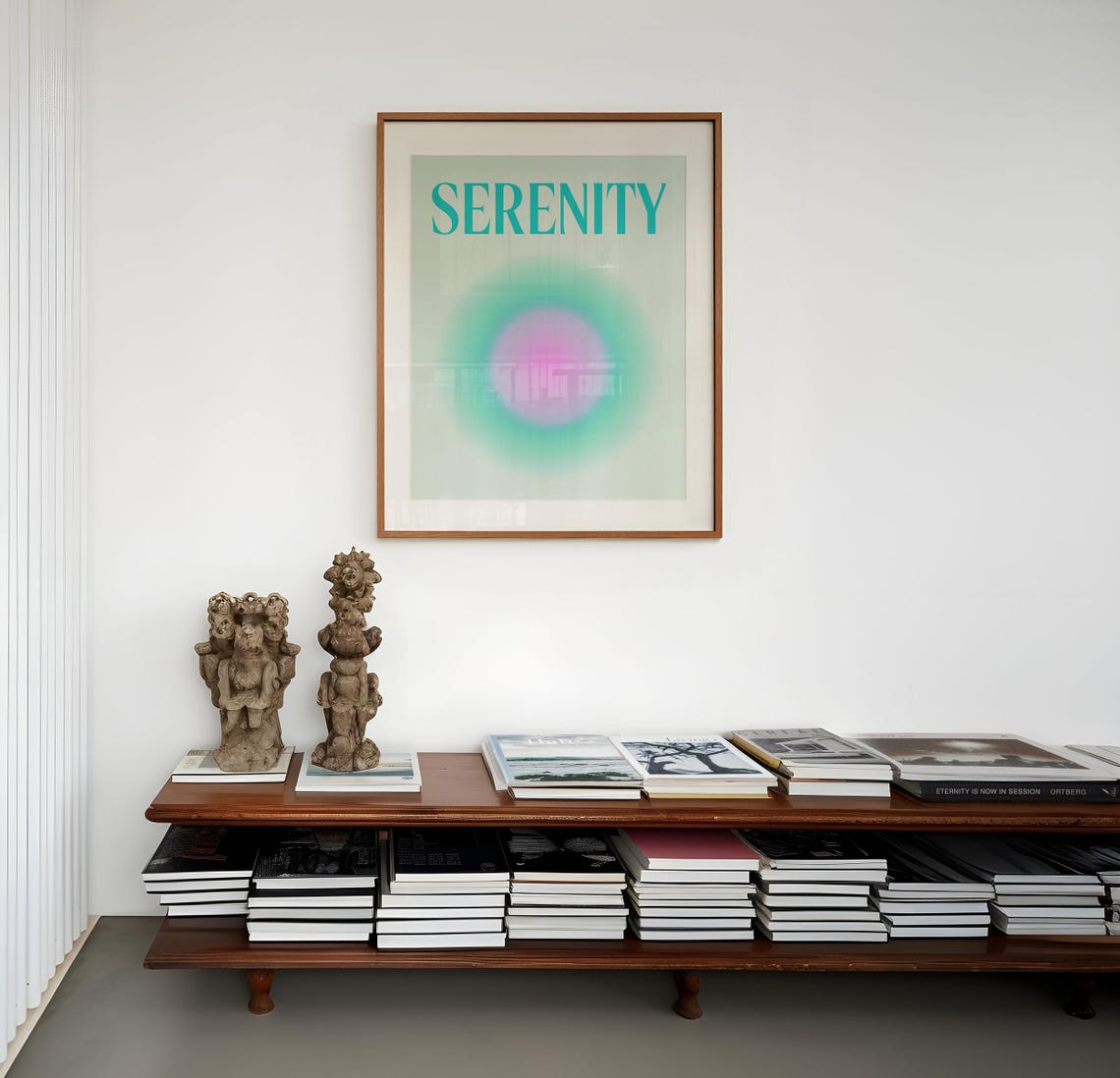 Serenity in Teal Aura Typography Gradient Meditation Calm Poster - Image 3