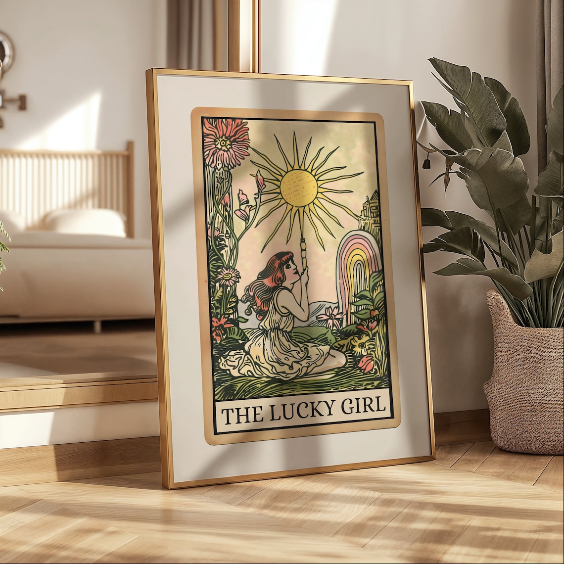 Lucky Girl Funny Tarot Wall Art, Manifest Print - Image 3