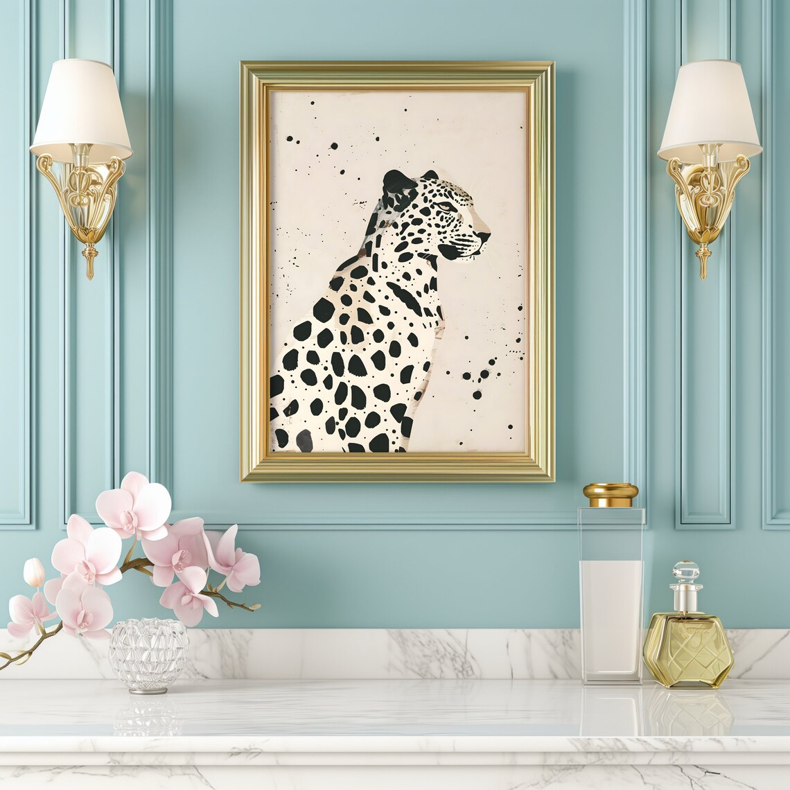 Minimal Cheetah Print, Eclectic Big Cat Art Print - Image 3