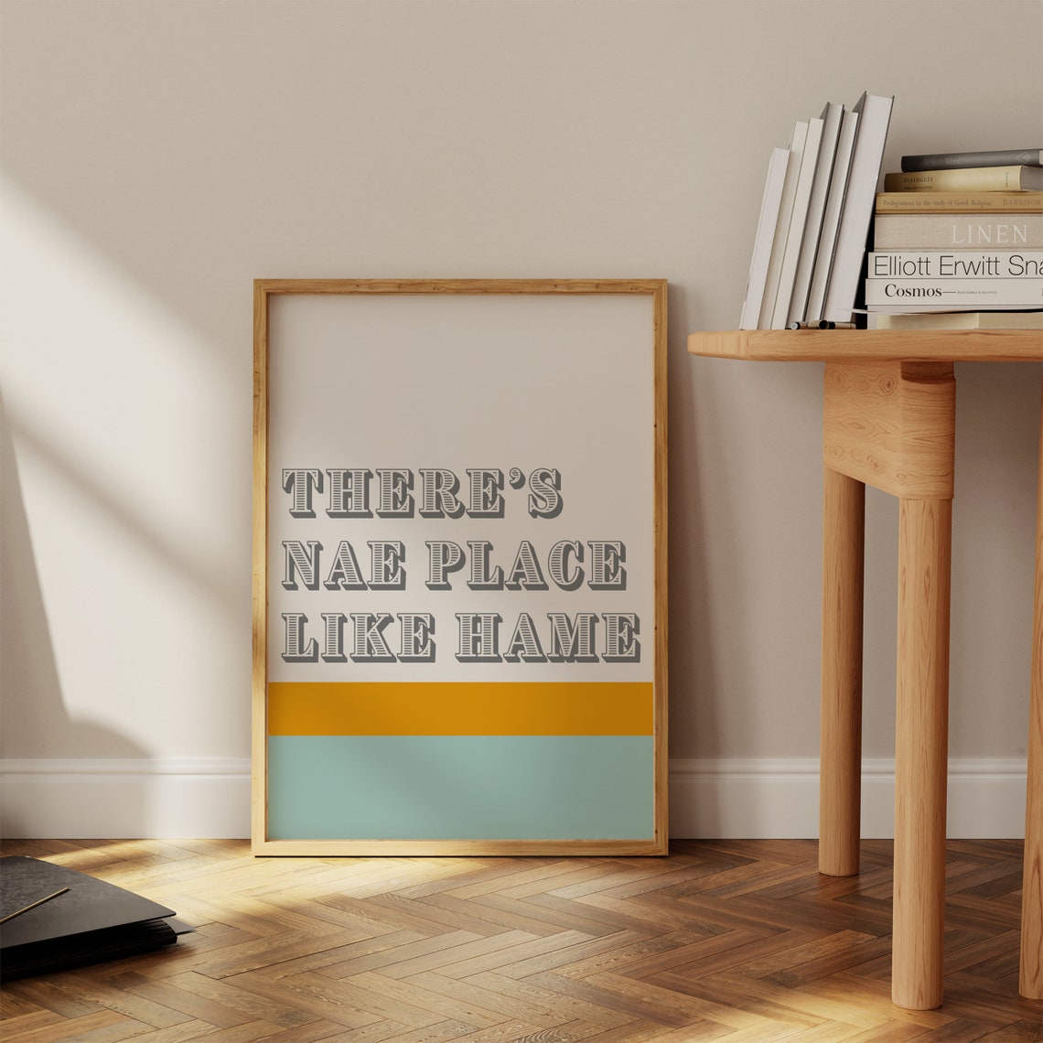 There's Nae Place Like Hame Scottish Quote Typography Poster - Image 4