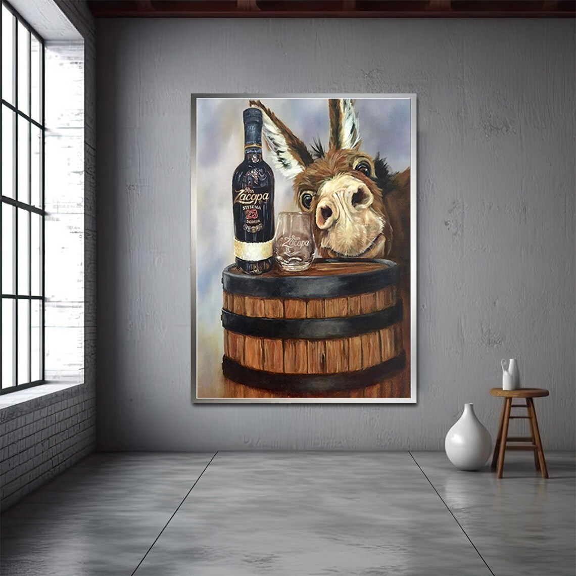Donkey Wall Decor Funny Donkey Art Donkey Poster Donkey Wall Art
