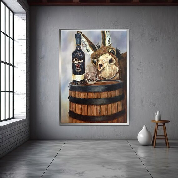 Donkey Wall Decor Funny Donkey Art Donkey Poster Donkey Wall Art