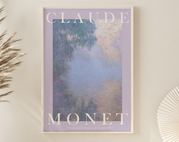 Monet Poster Claude Monet Print Monet Wall Art Monet Picture Modern Monet Print Vintage Monet Art Morning On The Seine Near Giverny