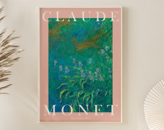 Monet Poster Claude Monet Print Monet Wall Art Monet Picture Modern Monet Print Vintage Monet Art Monet Irises