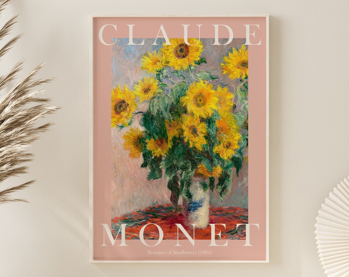Claude Monet Bouquet of Sunflowers 1881 Floral Impressionist Poster