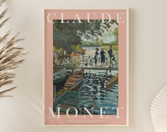 Claude Monet Bathers at La Grenouillère 1896 River Swim Poster