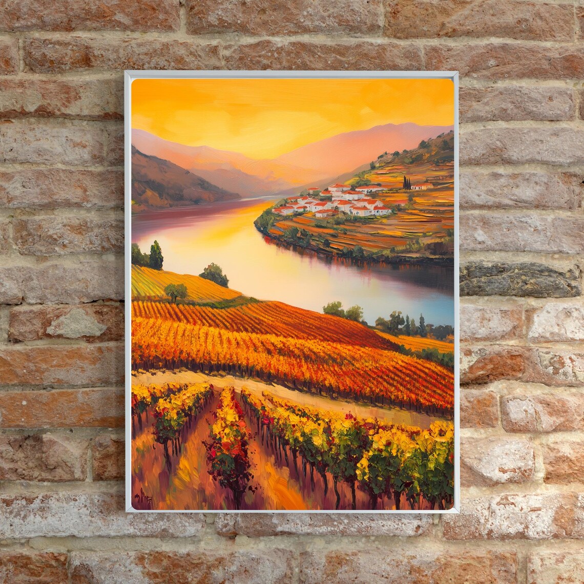 Douro Valley Portugal Sunset Terraced Vineyards River Valley Poster - Image 4